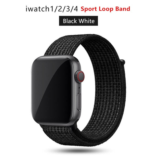 Nylon strap For Apple Watch band 42mm 38mm iWatch 4 band 44mm 40mm Bracelet Sport loop watchband watch belt Breathable 5 4 3 2 1