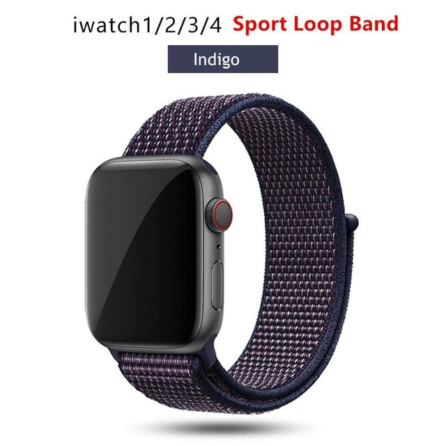 Nylon strap For Apple Watch band 42mm 38mm iWatch 4 band 44mm 40mm Bracelet Sport loop watchband watch belt Breathable 5 4 3 2 1