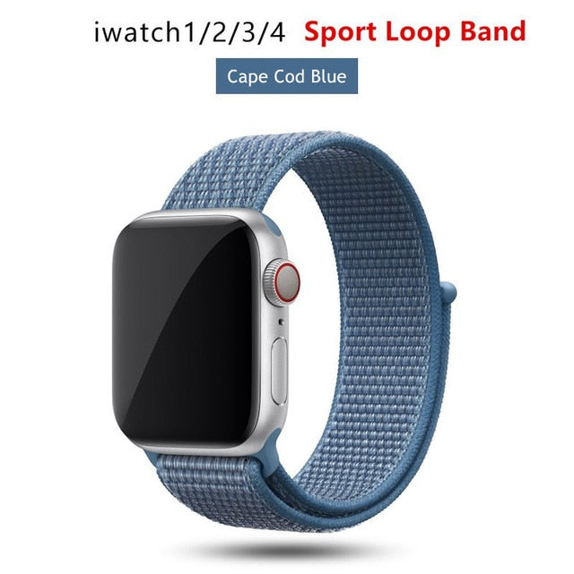 Nylon strap For Apple Watch band 42mm 38mm iWatch 4 band 44mm 40mm Bracelet Sport loop watchband watch belt Breathable 5 4 3 2 1