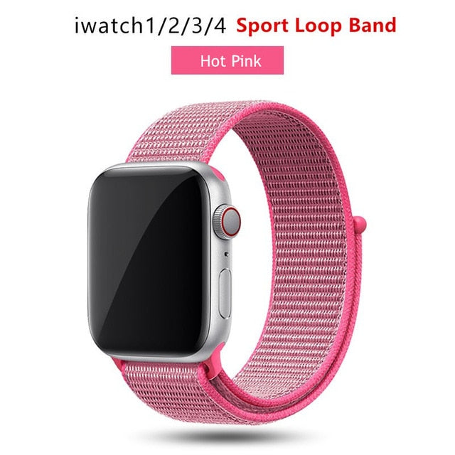 Nylon strap For Apple Watch band 42mm 38mm iWatch 4 band 44mm 40mm Bracelet Sport loop watchband watch belt Breathable 5 4 3 2 1