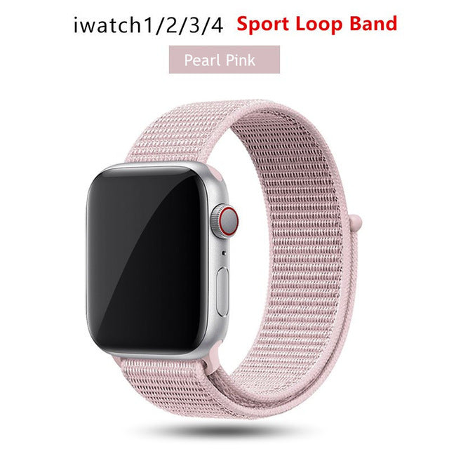 Nylon strap For Apple Watch band 42mm 38mm iWatch 4 band 44mm 40mm Bracelet Sport loop watchband watch belt Breathable 5 4 3 2 1