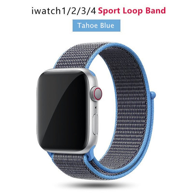 Nylon strap For Apple Watch band 42mm 38mm iWatch 4 band 44mm 40mm Bracelet Sport loop watchband watch belt Breathable 5 4 3 2 1