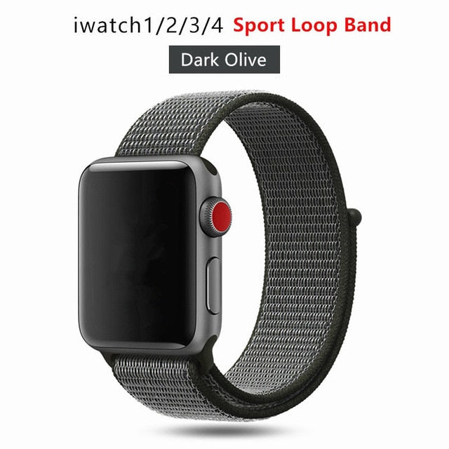 Nylon strap For Apple Watch band 42mm 38mm iWatch 4 band 44mm 40mm Bracelet Sport loop watchband watch belt Breathable 5 4 3 2 1