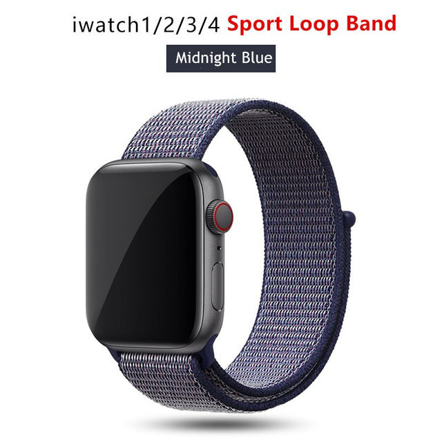 Nylon strap For Apple Watch band 42mm 38mm iWatch 4 band 44mm 40mm Bracelet Sport loop watchband watch belt Breathable 5 4 3 2 1