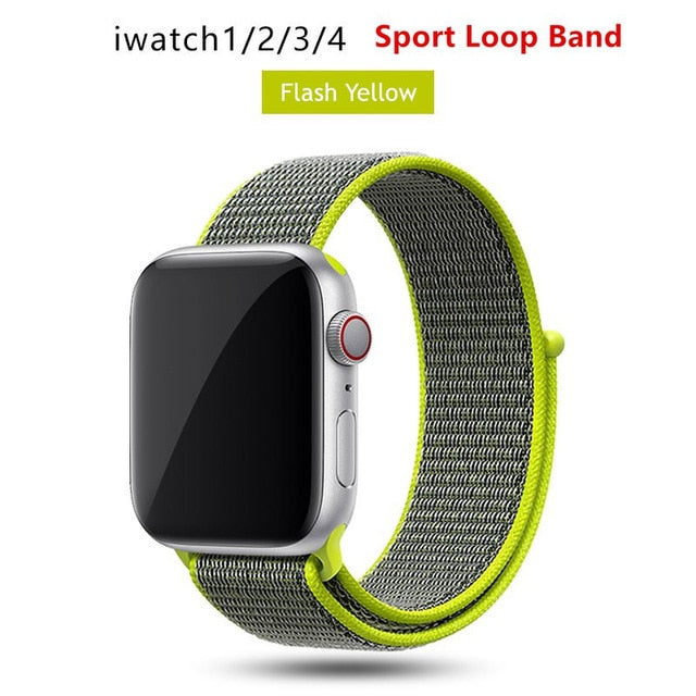 Nylon strap For Apple Watch band 42mm 38mm iWatch 4 band 44mm 40mm Bracelet Sport loop watchband watch belt Breathable 5 4 3 2 1