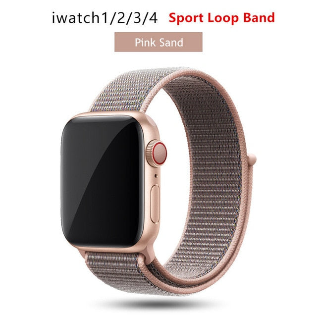 Nylon strap For Apple Watch band 42mm 38mm iWatch 4 band 44mm 40mm Bracelet Sport loop watchband watch belt Breathable 5 4 3 2 1