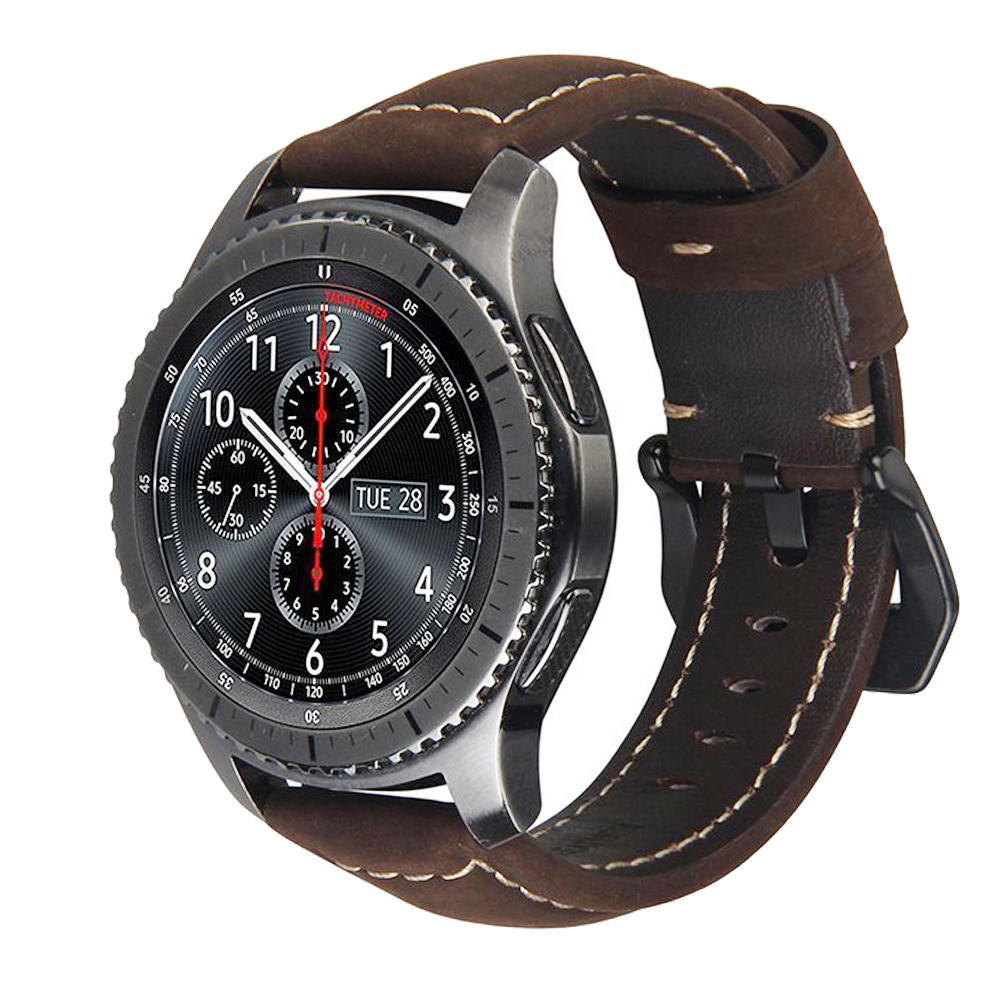 20mm 22mm Genuine Leather watch strap Band for Samsung Gear S3 S2 Galaxy 42/46mm active for Amazfit Stratos 2 2S bracelet bands