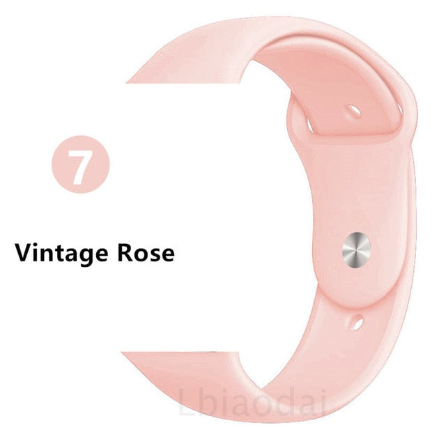 Strap For Apple Watch band 38mm 42mm iWatch 4 band 44mm 40mm Sport Silicone belt Bracelet Apple watch 5 4 3 2 strap Accessories