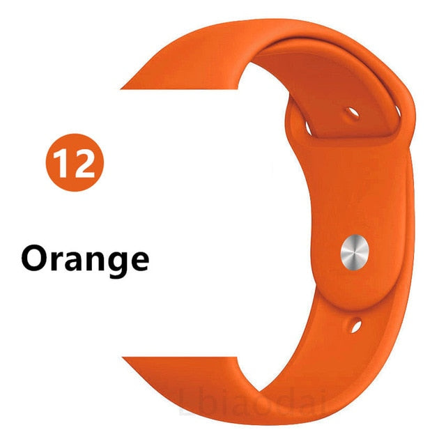 Strap For Apple Watch band 38mm 42mm iWatch 4 band 44mm 40mm Sport Silicone belt Bracelet Apple watch 5 4 3 2 strap Accessories